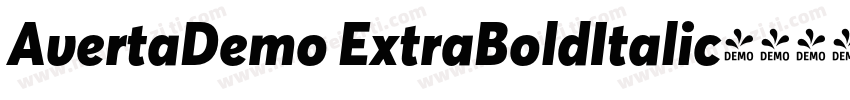 AvertaDemo ExtraBoldItalic字体转换